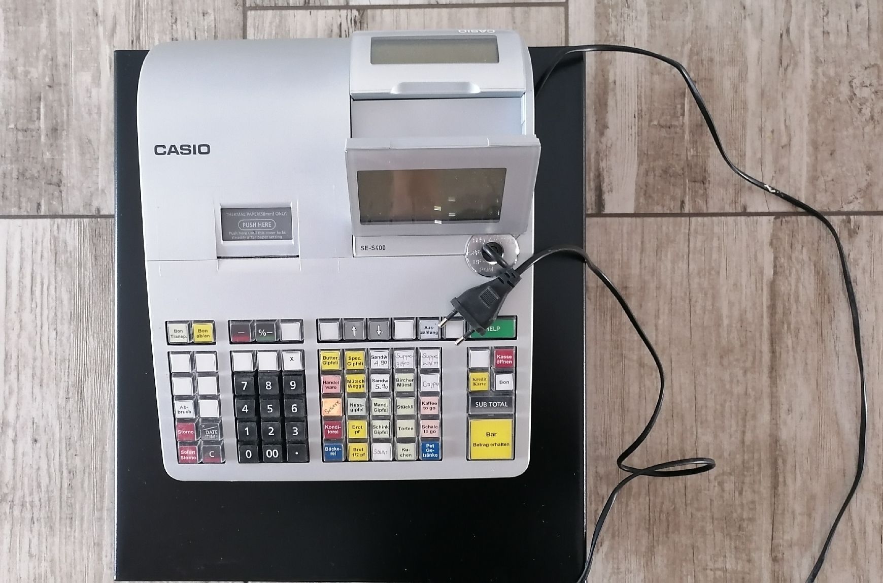 Casio Registratore di cassa: Kasse Typ Casio SE-S400 – Usato da Schwarzenegg venduto da musi09
