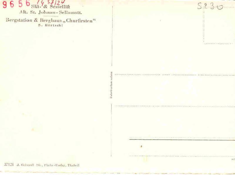 Cartoline postali: Alt St. Johann - Säntis Schafberg c1955 – Usato da Emmenbrücke venduto da teestube 1
