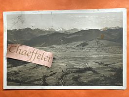 Aussicht vom Etzel Kulm gegen die Glarner und Urner Alpen