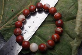 Jaspis  Rot   12mm   Kugel Armband   –Lot Adlun-