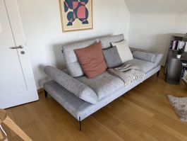 Nicoletti Sofa CHAMONIX grau Leine