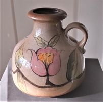 Handbemalte Keramikvase Scheurich, um1960, Modell-Nr. 492-21