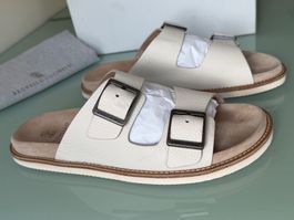 BRUNELLO CUCINELLI Pantoletten Wildleder Slip On Sandale 45
