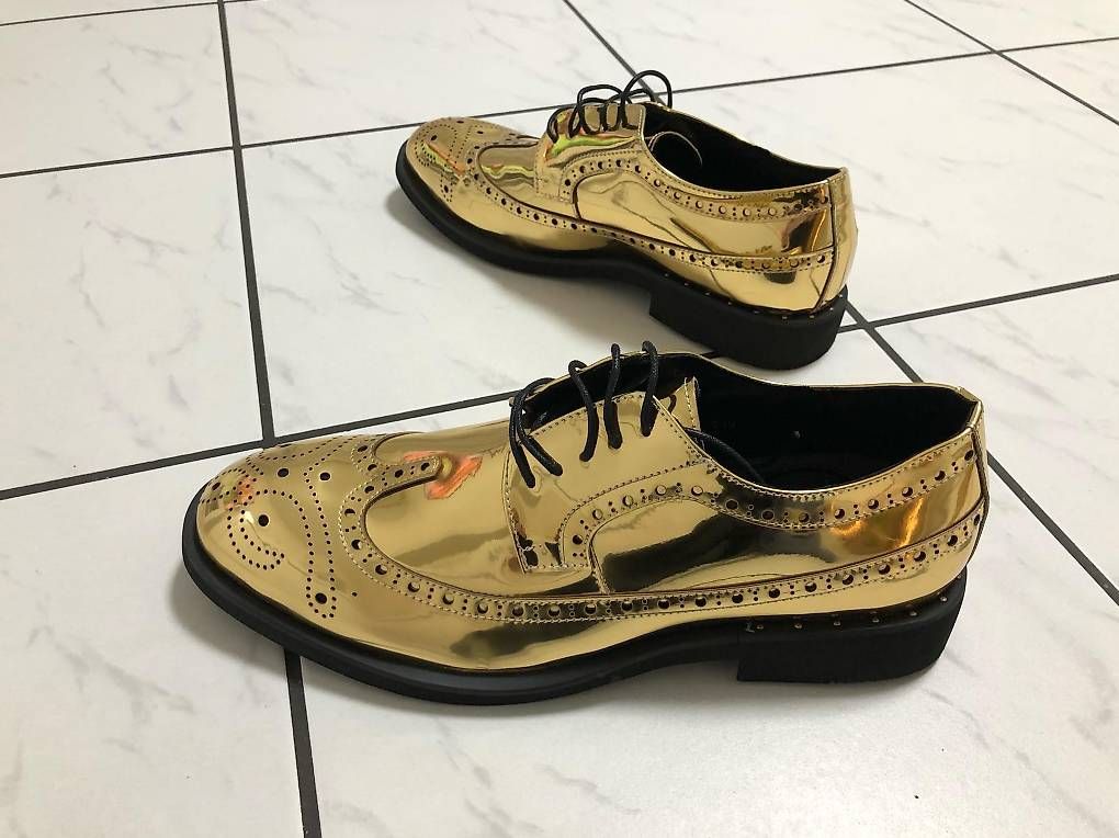 Herrenschuhe: Edle GOLD Herren Schuhe in Gr.44 – Gebraucht aus Romanshorn von Domuz-Handel