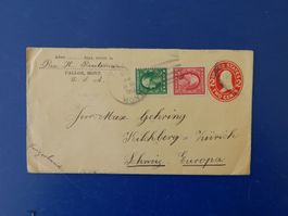 1913,1+2 auf 2Cent Washington US-Brief