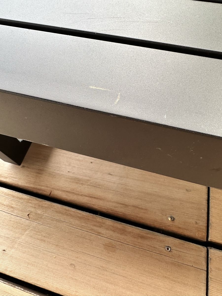 Tavoli: Gartentisch schwarz Metall mit Gebrauchsspuren – Usato da Volketswil venduto da R74 3