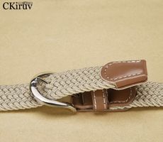 Geflochtener Gürtel Beige Leder NEU