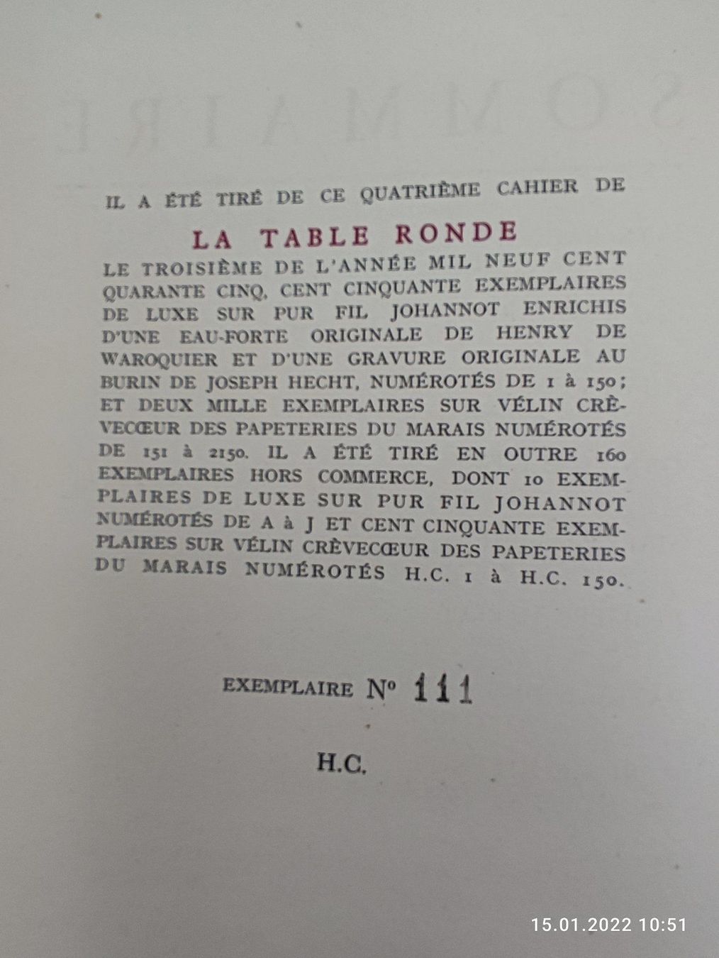 Libri: JACQUES VILLON - LA TABLE RONDE – Usato da Goldach venduto da Gaip 7