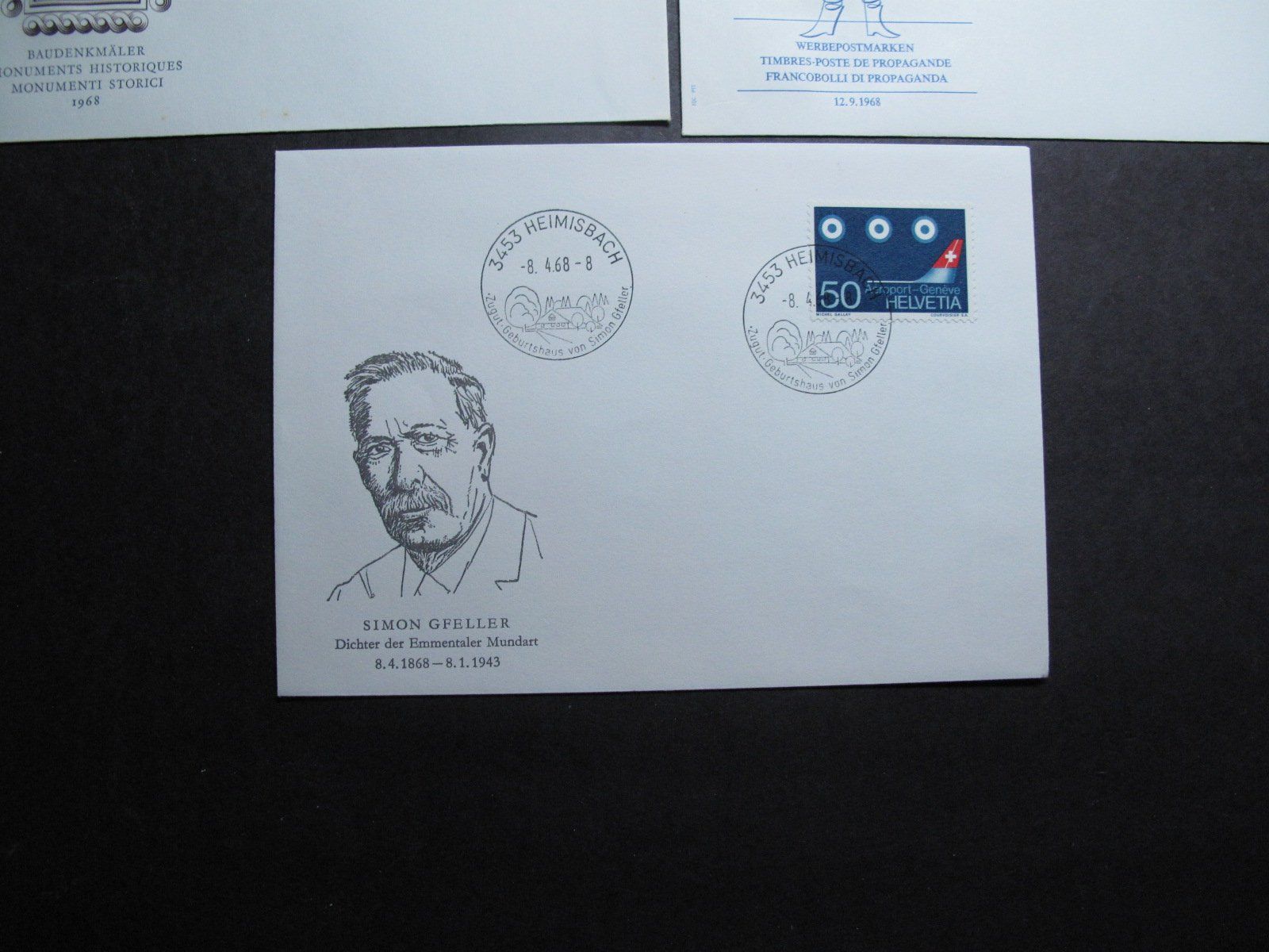 Tutti i francobolli: Schweiz FDC 1968 – Usato da Wil SG venduto da fva01 2