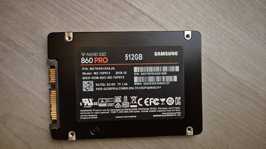 Samsung Dischi rigidi: Samsung 860 Pro 512GB – Usato da Hohenrain venduto da Sven848