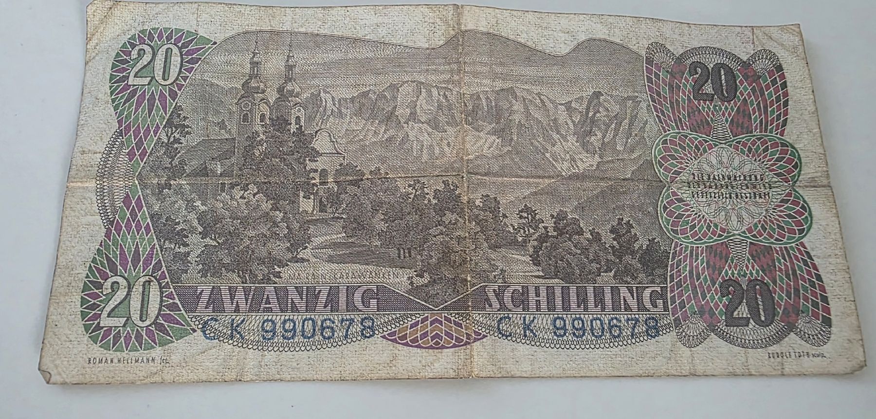 Banconote: 20 alte Schilling Wien  02.07.1956  – Usato da Niederuzwil venduto da 262305 1