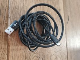 Câble USB vers Micro USB-C tressé noir longueurs 2m occasion