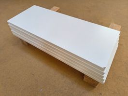 Spanplatte weiss beschichtet 19 mm, 65 x 25,5 cm, 5 Stück
