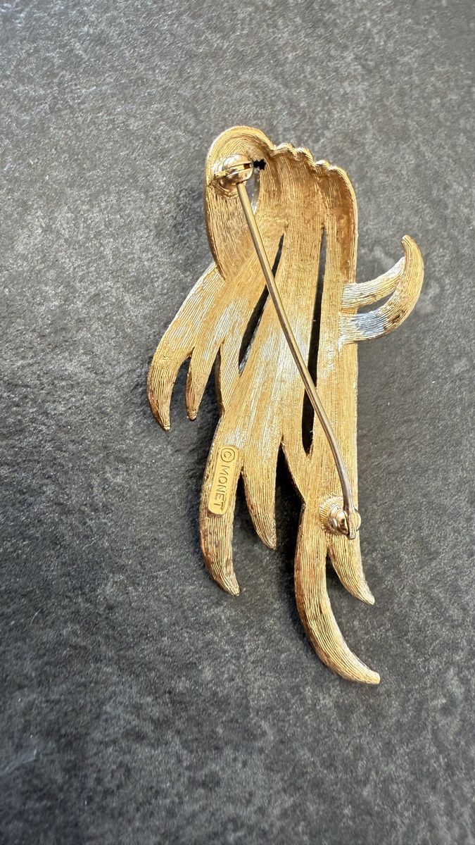 Broschen & Nadeln: Broche Vintage Monet dorée - Élégance intemporelle! – Defekt aus Nyon von stylevintage79 3