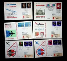 SUISSE POSTE AÉRIENNE 6 VOLS RETOUR 1969 /U904