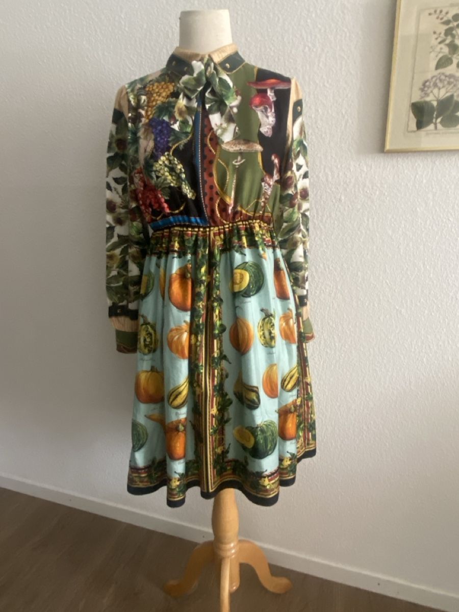 Dolce & Gabbana Kleider: D&G Seidenkleid Herbst Print Gr. 34 – Neu (gemäss Beschreibung) aus Murten von februari 1