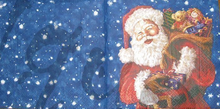 Tovaglioli: Serviette santa blau (w231) 3Stk. – Nuovo (secondo la descrizione) da Schlatt TG venduto da kreativ-atelier