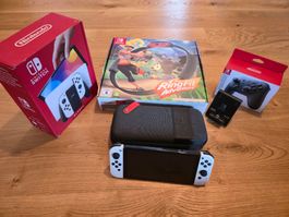 Neuwertige Nintendo Switch OLED mit Ringfit & Controller OVP