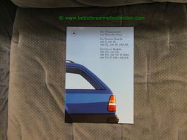 Mercedes-Benz E-Klasse T-Modell W124 86/12 Prospekt deutsch