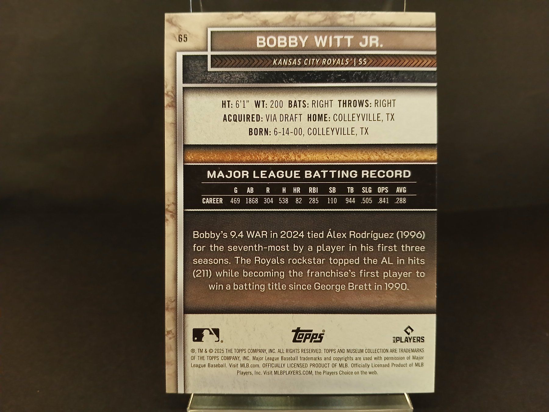 Topps Carte collezionabili: Topps Museum MLB Bobby Witt Jr. Base /249 – Nuovo (secondo la descrizione) da Schaffhausen venduto da Hariyama 1