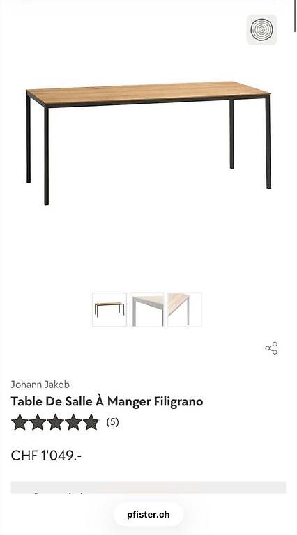 Pfister Tavoli: Table à manger Pfister bois massif – Usato da Morges venduto da lau_b2zw 2