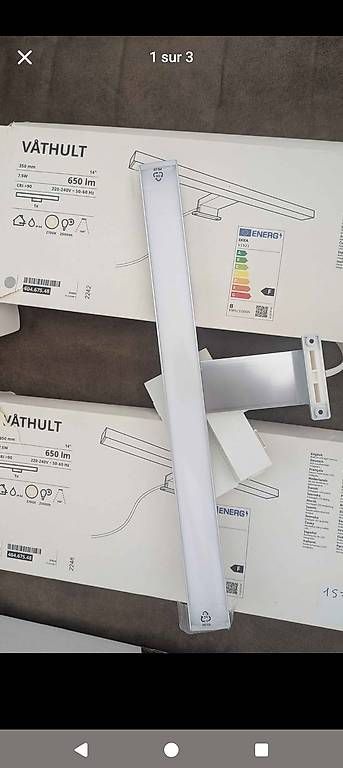 Ikea Lampes: 2 Lampes Ikea pour miroir – D'occasion à Châtel-St-Denis par ann_r7j9 2