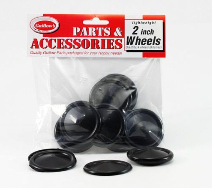 Modellismo RC: Guillows 50mm Lightweight Plastic Wheels roues RC GUI 116 – Nuovo e nell'imballaggio originale da Trélex venduto da Arnaudyak