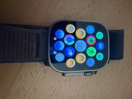 Apple Watch Ultra 1a Gen. con cinturino in tessuto blu