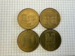 4 Gedenkmedaillen aus Paris