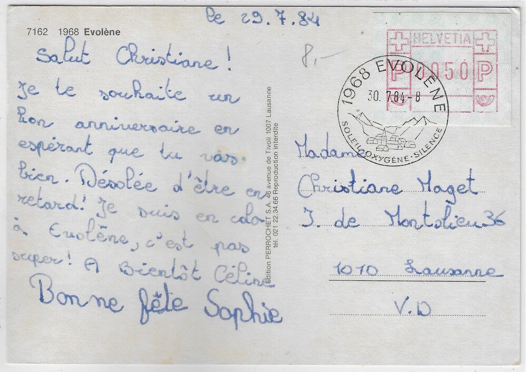 Cartoline postali: Evolene - Vue generale – Usato da Ettingen venduto da Kartenplanet 1