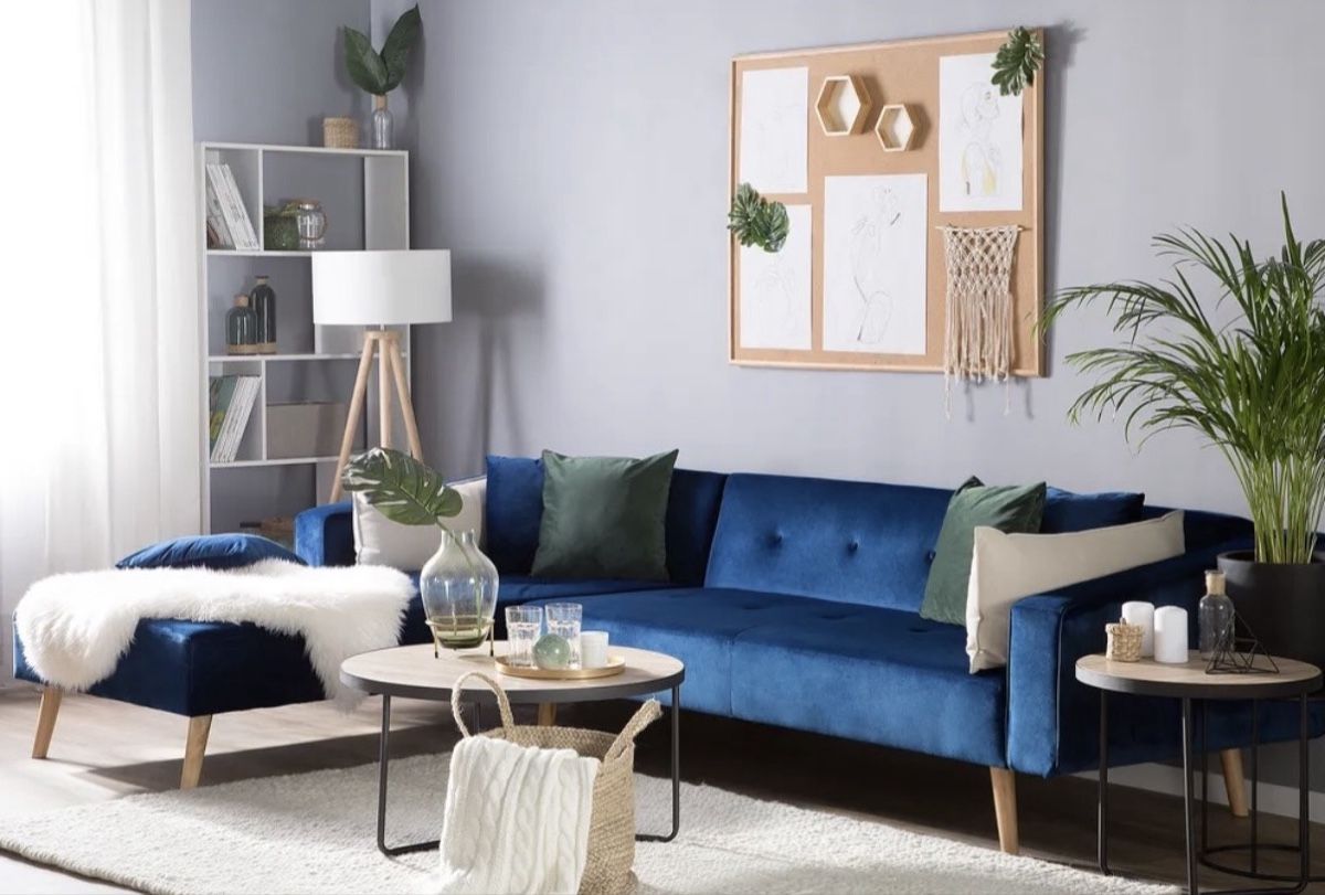 Beliani Divani: Blue velvet Beliani sofa – Usato da Zürich venduto da ilo_ckh7 1