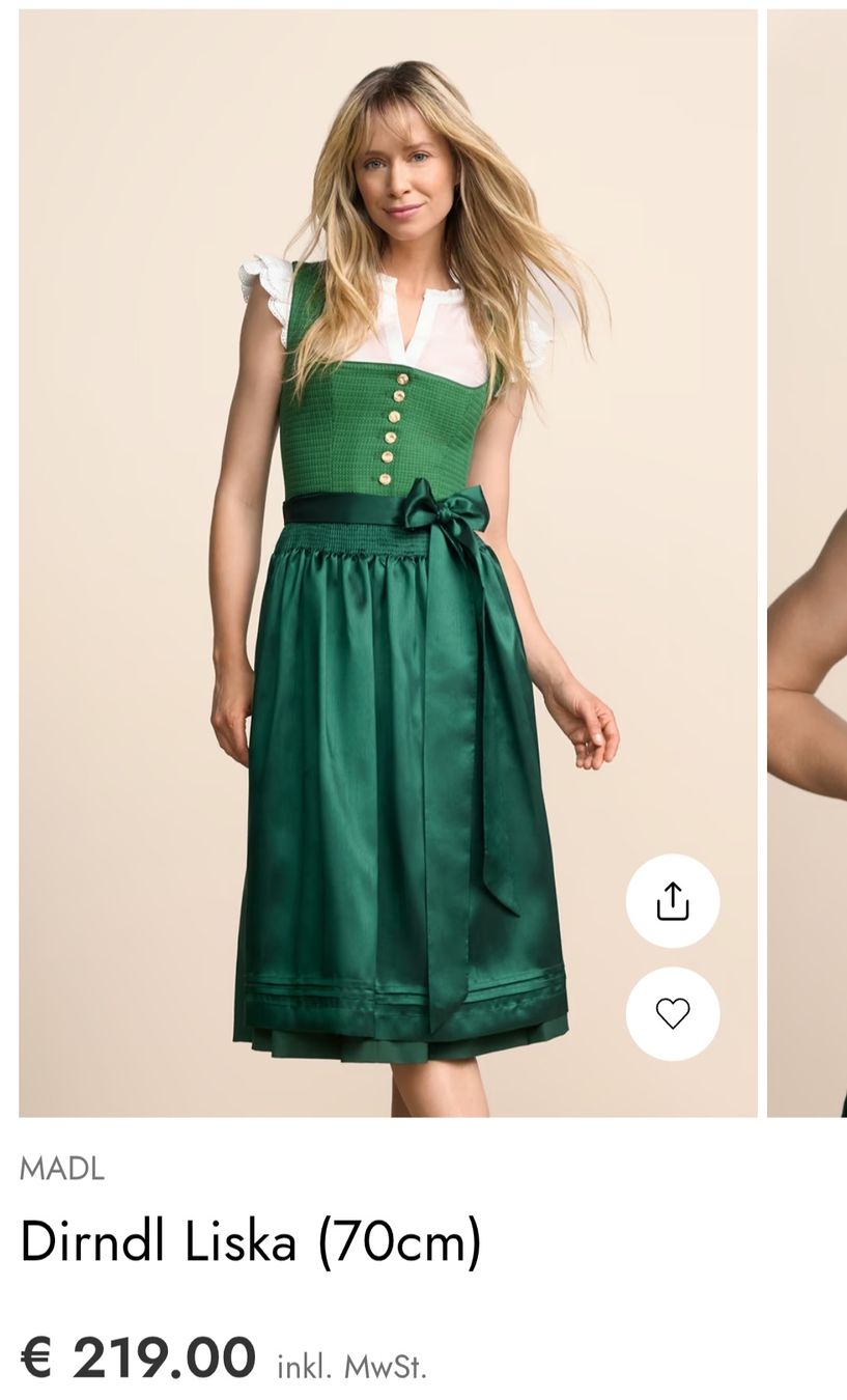 Krüger Kleider: Krüger Grünes Dirndl Grösse 40 – Neu (gemäss Beschreibung) aus Reinach BL von Larissa3100