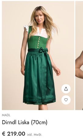 Krüger Grünes Dirndl Grösse 40