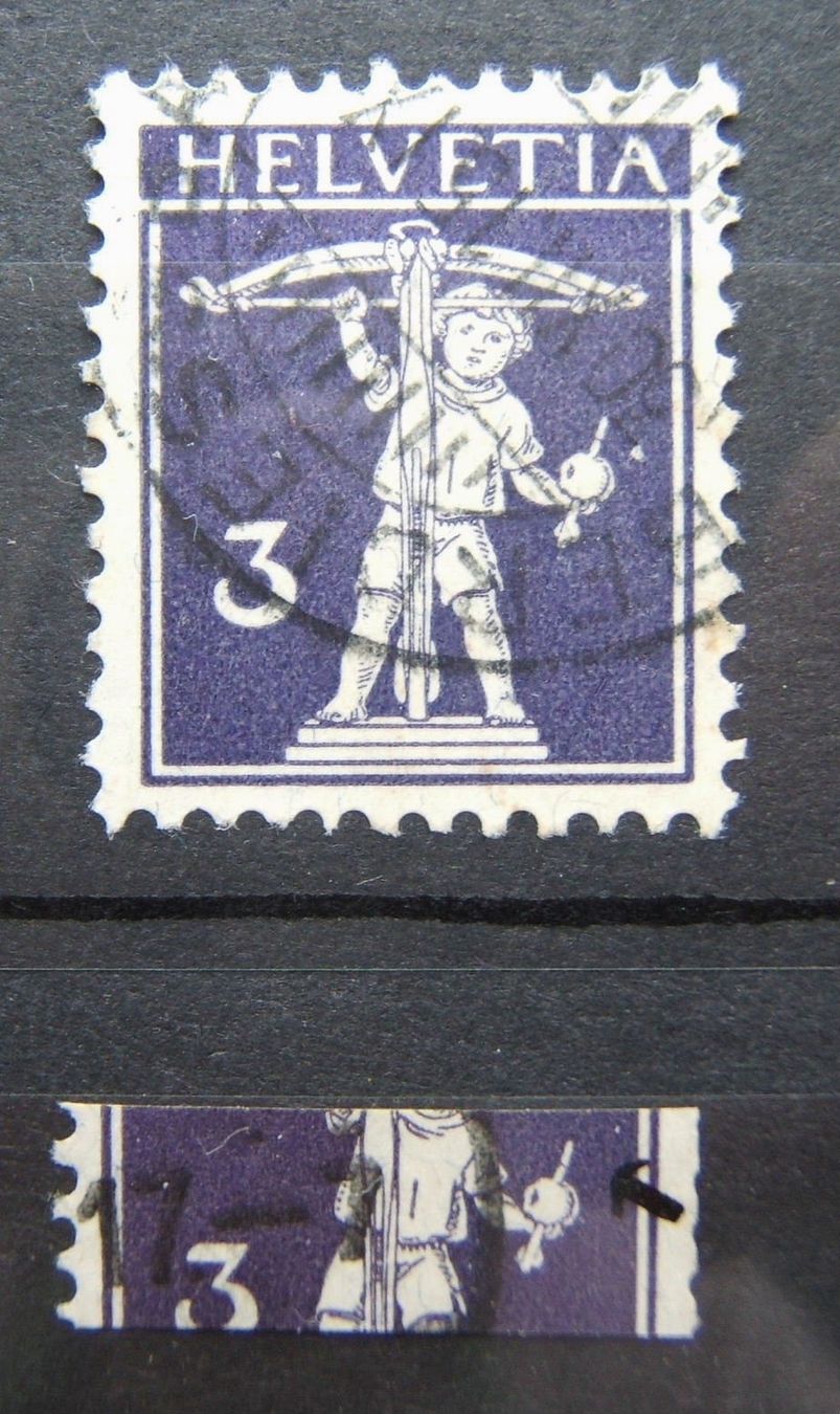 Tutti i francobolli: TELLKNABE ABART : WEISSER FLECK – Usato da Brunnen venduto da Nonne04