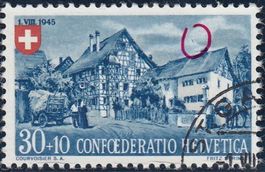 29.2. Pf. blauer Vertikalstrich über dem Dach