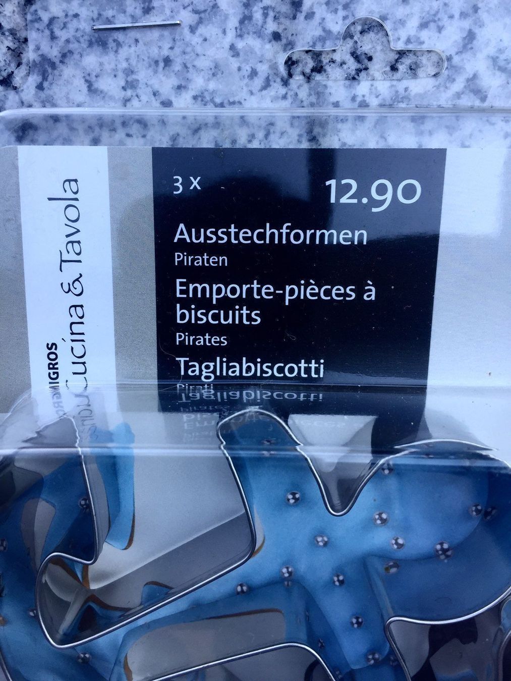 Migros Teglie da forno: Ausstechform, Backförmchen, Chrömliformen, Backform Piraten – Nuovo e nell'imballaggio originale da Buchs AG venduto da fischli610 1