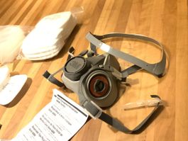 3M Schutzmaske Filter Halbmaske mit Ersatzfiltern