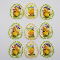 9 süsse Osterküken Holzelemente, Deko Ostern