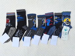 NEU! 7 Paar Batman Spyderman Socken Gr. 23-30