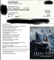 Laura Pausini Torino 17/10  2 biglietti