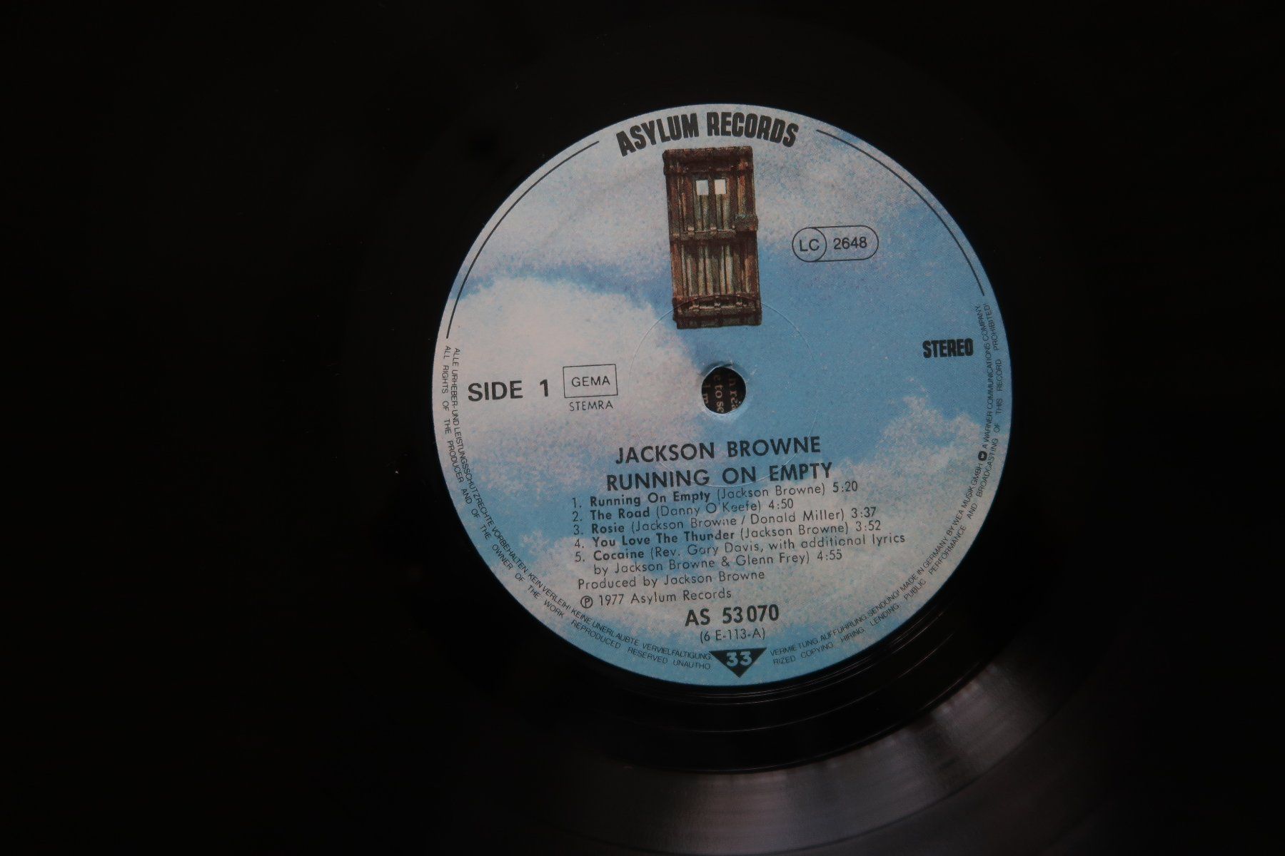 Dischi in vinile: JACKSON BROWNE - RUNNING ON EMPTY - VINYL LP – Usato da Basel venduto da Patiscat 2