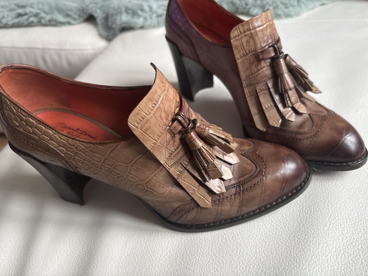 Santoni Scarpe da donna: Santoni Schuhe, Echtleder, Gr. 38! – Usato da langenthal venduto da rundholz7 7