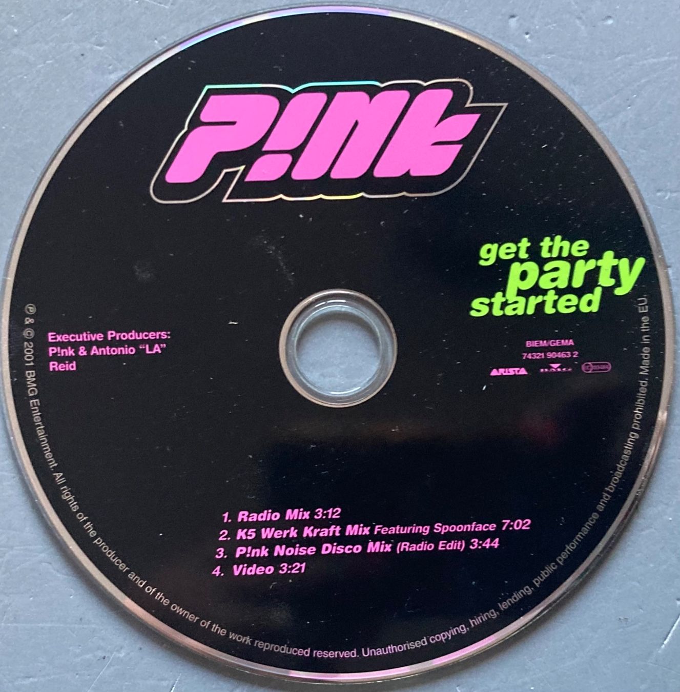 CD: P!NK - GET THE PARTY STARTED – Usato da Poliez-Pittet venduto da Newtown-Records 1