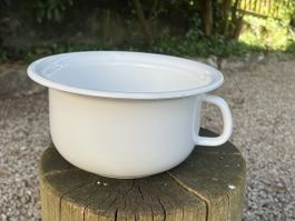 Riess Email Topf Emailliert Nachtopf Pflanztopf - Vintage