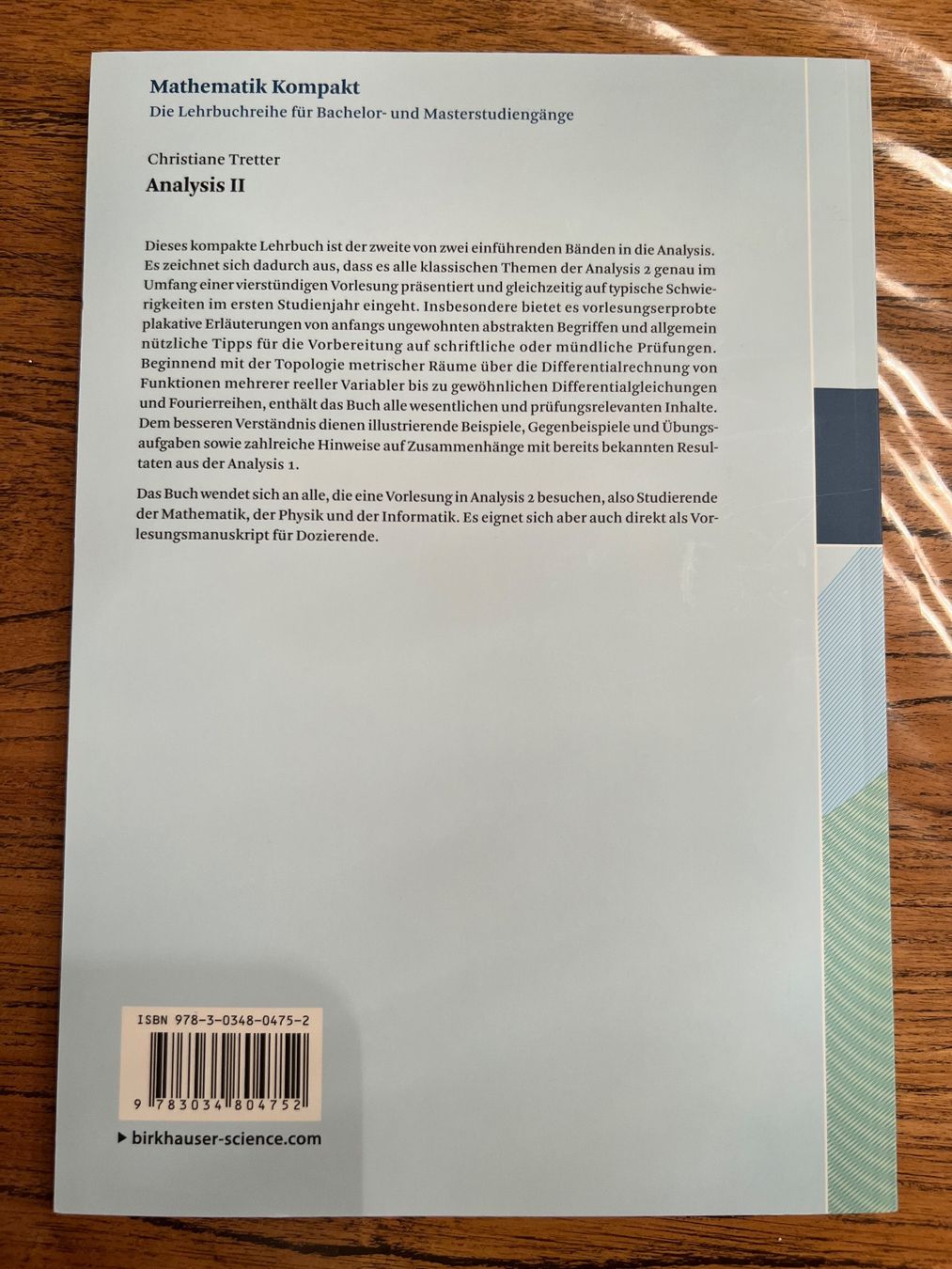 Libri: Analysis II, Christiane Tretter, neu – Nuovo (secondo la descrizione) da Veltheim AG venduto da kronecker 2