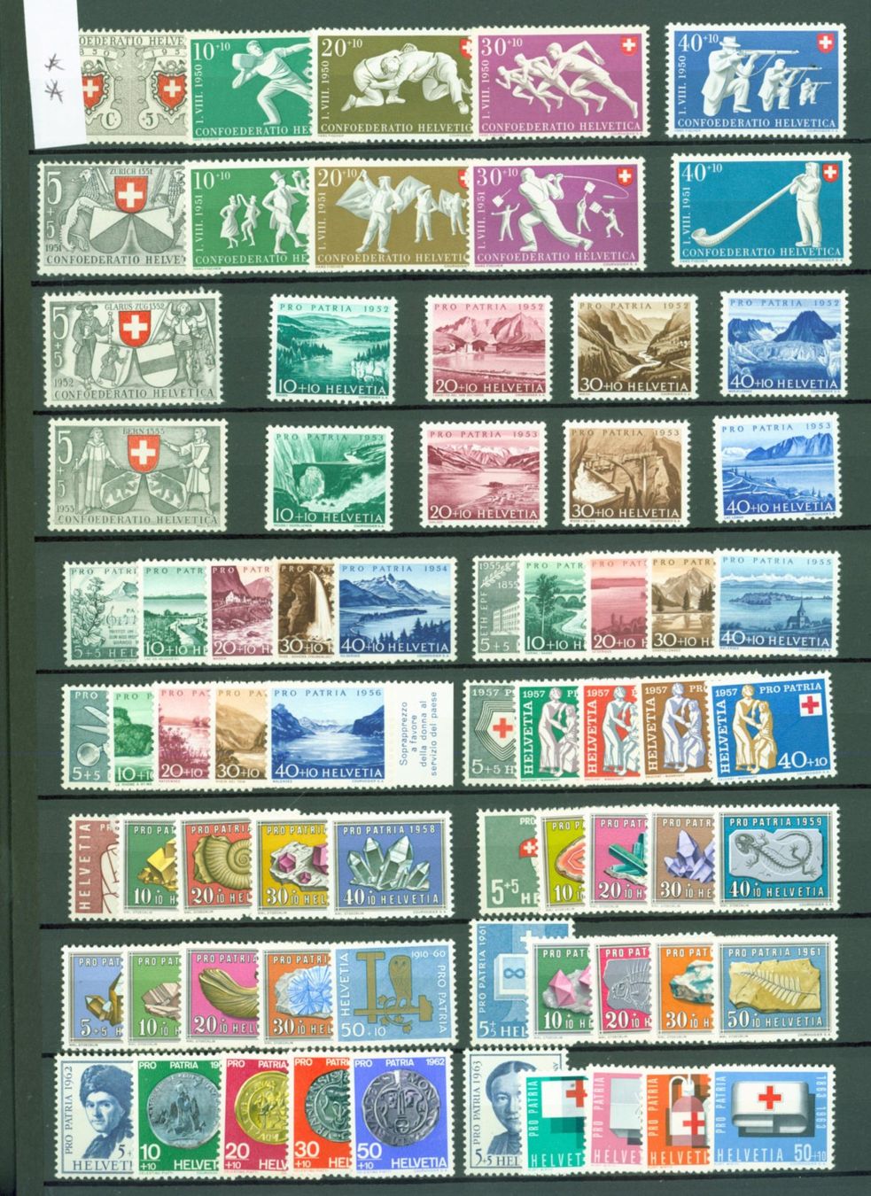 Alle Briefmarken: Pro Patria SUPER Sammlung ** bis 1963 (PP992) – Neu (gemäss Beschreibung) aus Seuzach von Harri19 1