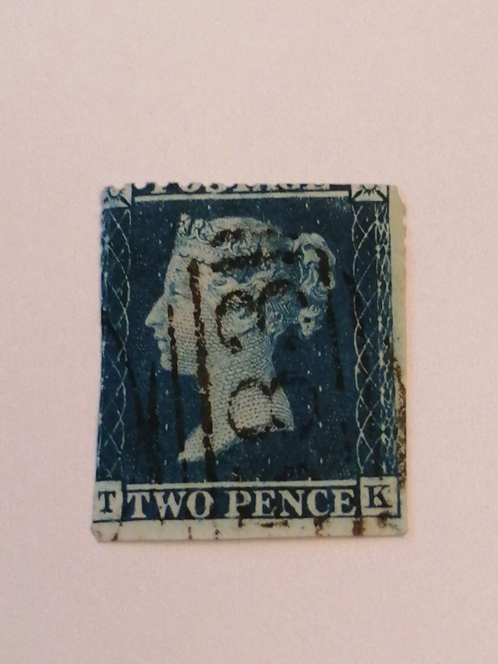 Alle Briefmarken: Two Pence Blue 1855 – Gebraucht aus Happerswil von tschergi