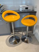 Gelbe Barhocker, 2 Stk, top Zustand, Höheverstellbar