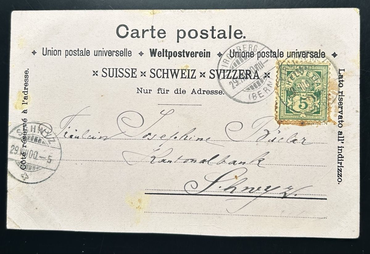 Cartoline postali: Gruss aus Kirchberg BE Litho  – Usato da Horw venduto da Tellbub 1