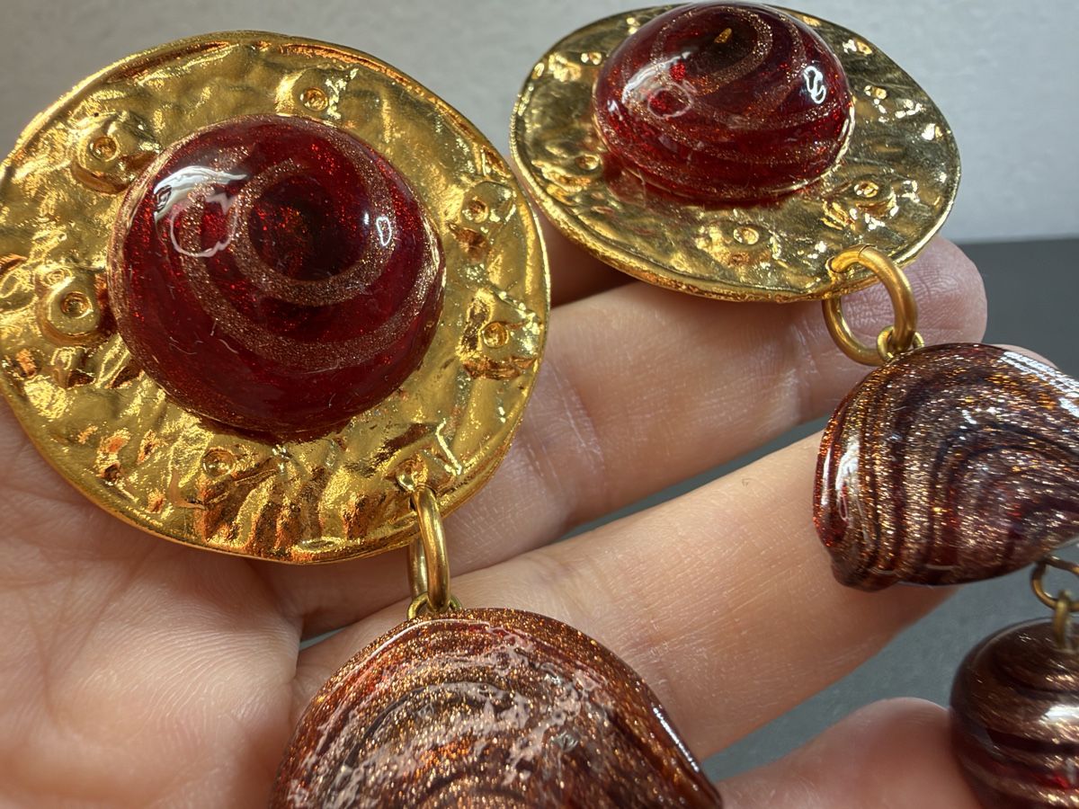 Boucles d'oreille: Vintage Ohrringe Clips Luxus Modeschmuck   – D'occasion à Lamone par LaCantinaMagica 1